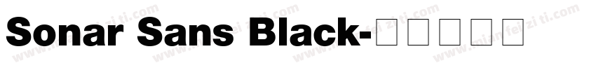 Sonar Sans Black字体转换